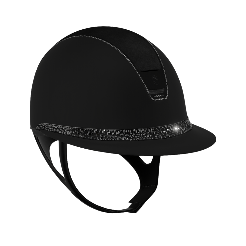 Samshield Reithelm Miss Shield 2.0 Shadowmatt Glacier black +300 Swarovski (Jet Hematite)