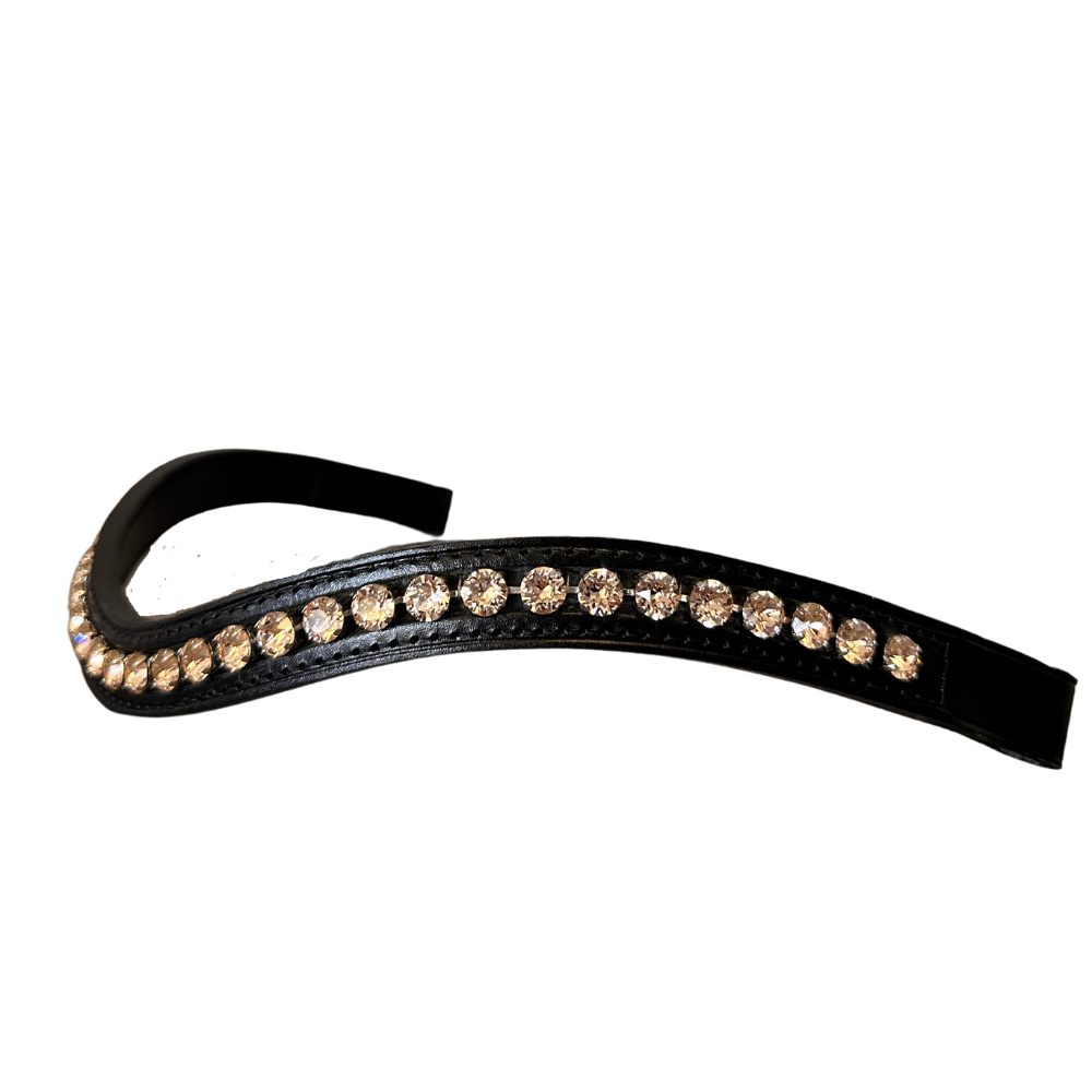 Otto Schumacher Stirnriemen Swarovski XL, einfarbig (crystal + silk)