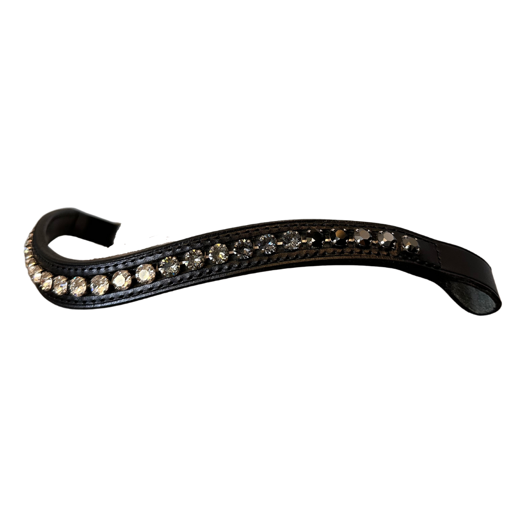 Otto Schumacher Stirnriemen Swarovski XL, Shading (black/silver/crystal)