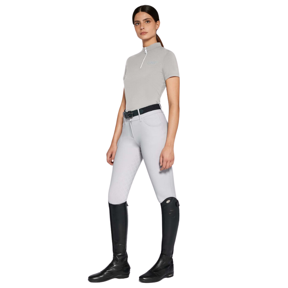 Cavalleria Toscana Damen Jersey Training Zip Polo, Frühjahr/Sommer 2024