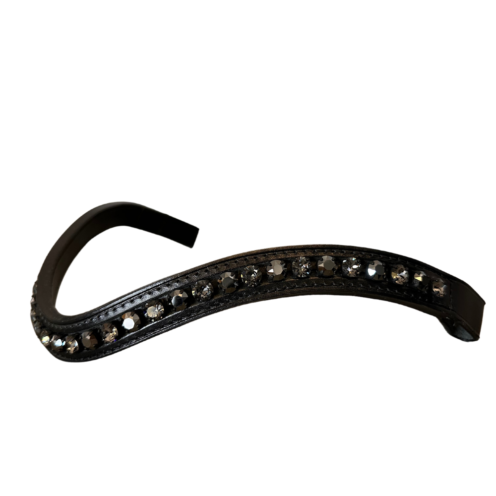 Otto Schumacher Stirnriemen Swarovski XL, zweifarbig (silver night/jet)