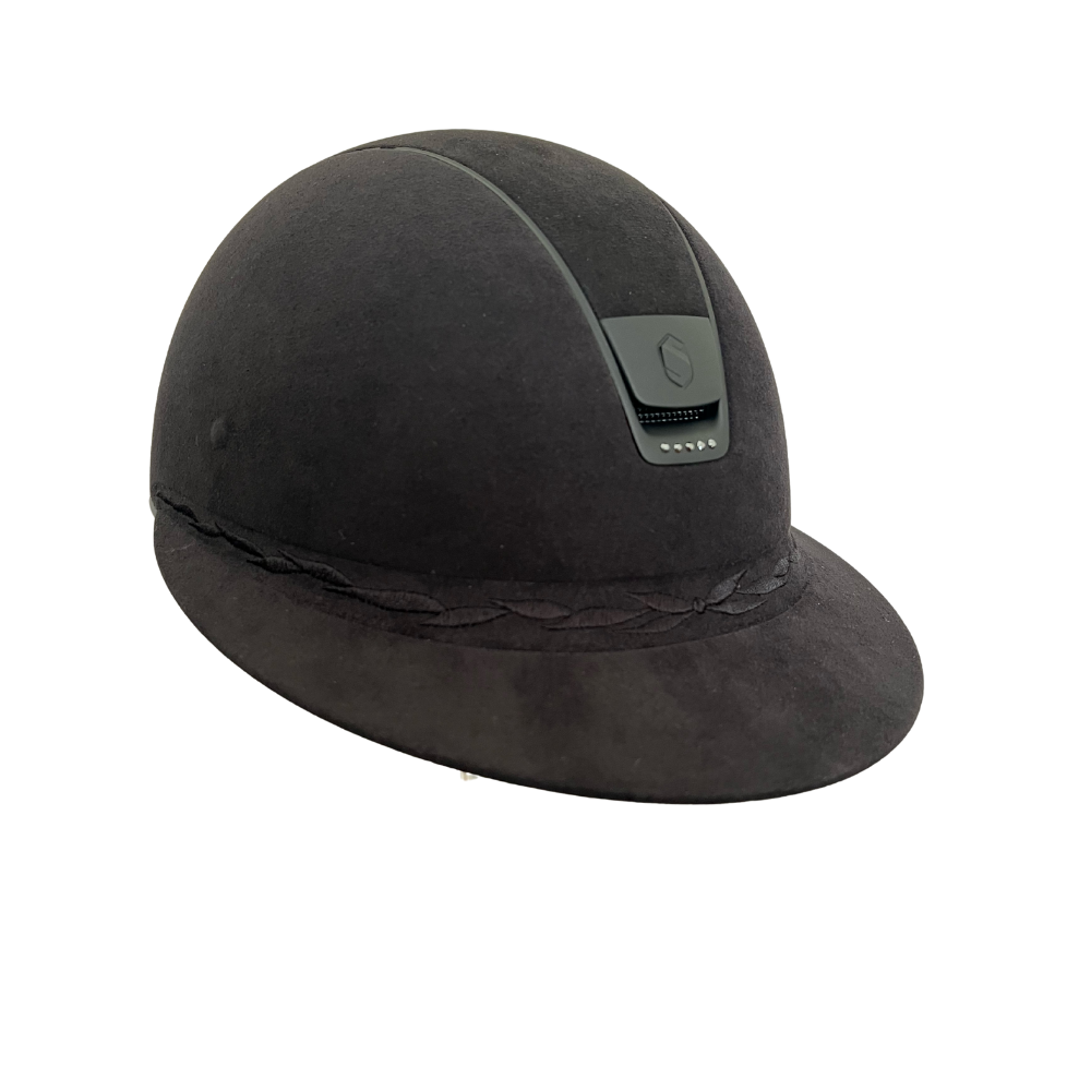 Samshield Reithelm Miss Shield Alcantara black Flower Embroidery