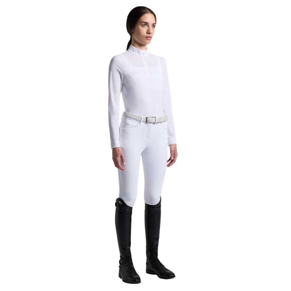 Cavalleria Toscana Damen Perforated Half Zip Turniershirt, langarm, Frühjahr/Sommer 2026