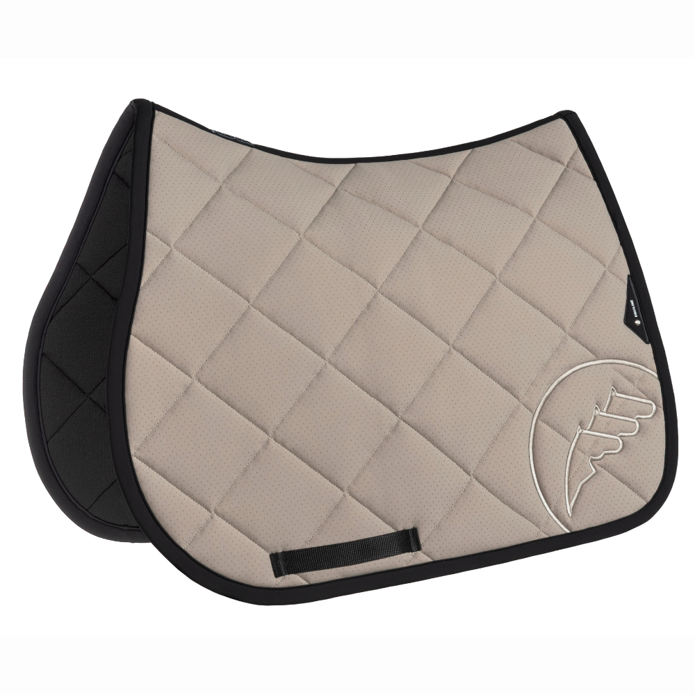 Equiline Schabracke Taupe mit Rautensteppung S25