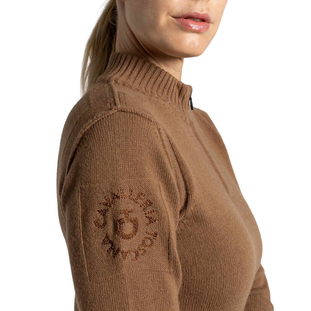 Cavalleria Toscana Damen Pure Wool Half Zip Turleneck Sweater, Herbst/Winter 2025