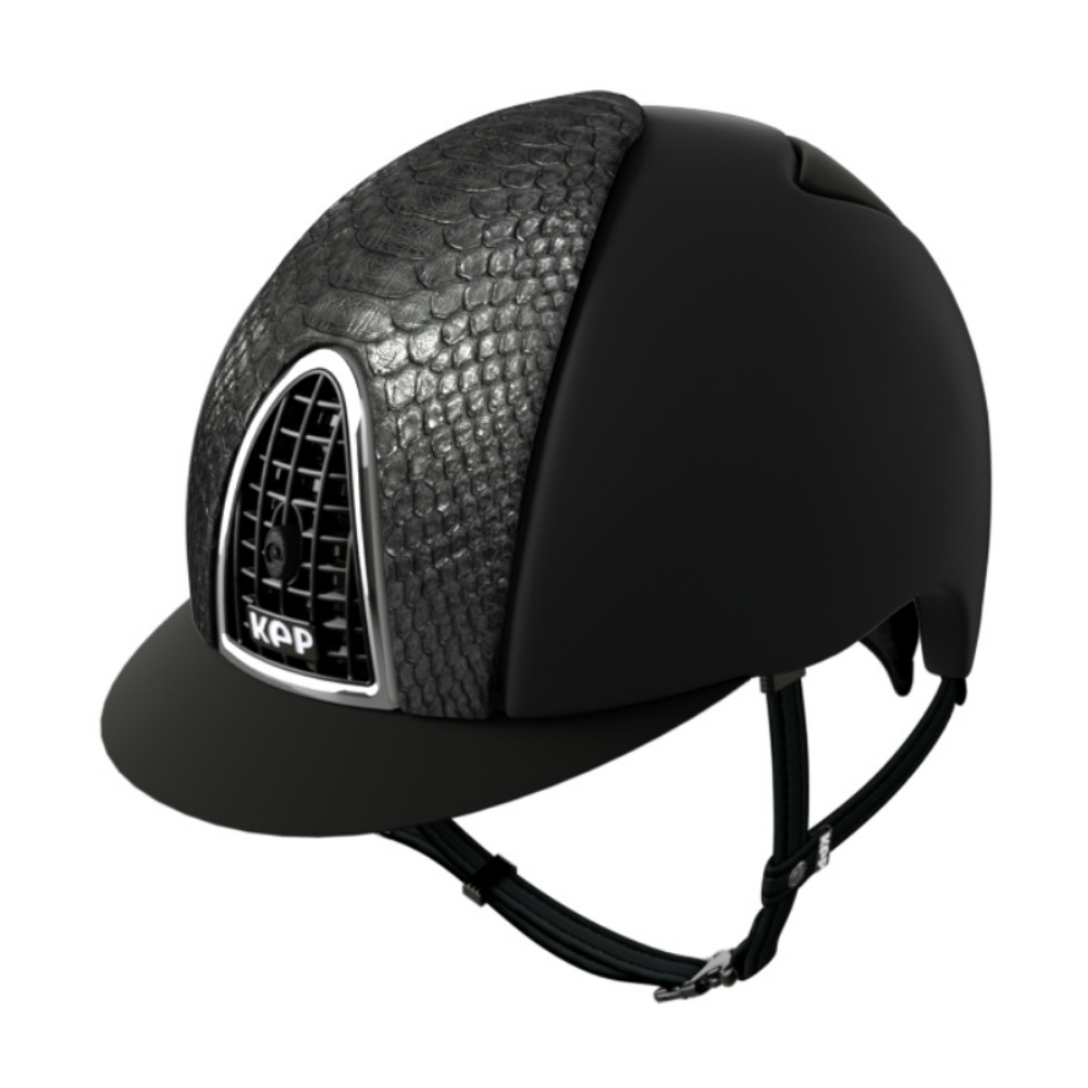 KEP Reithelm Cromo Textile Python schwarz