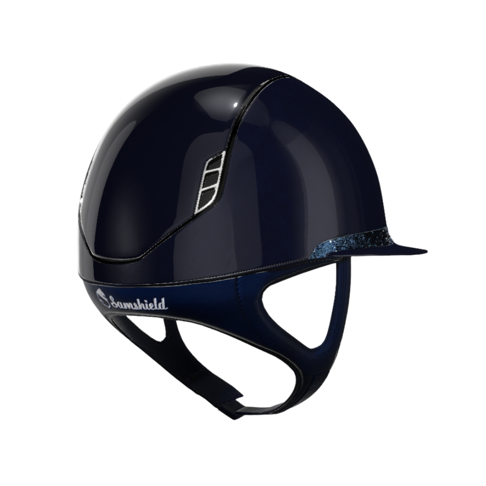 Samshield Reithelm Miss Shield 2.0 Shadowglossy Crystal Fabric Swarovski (Blue)