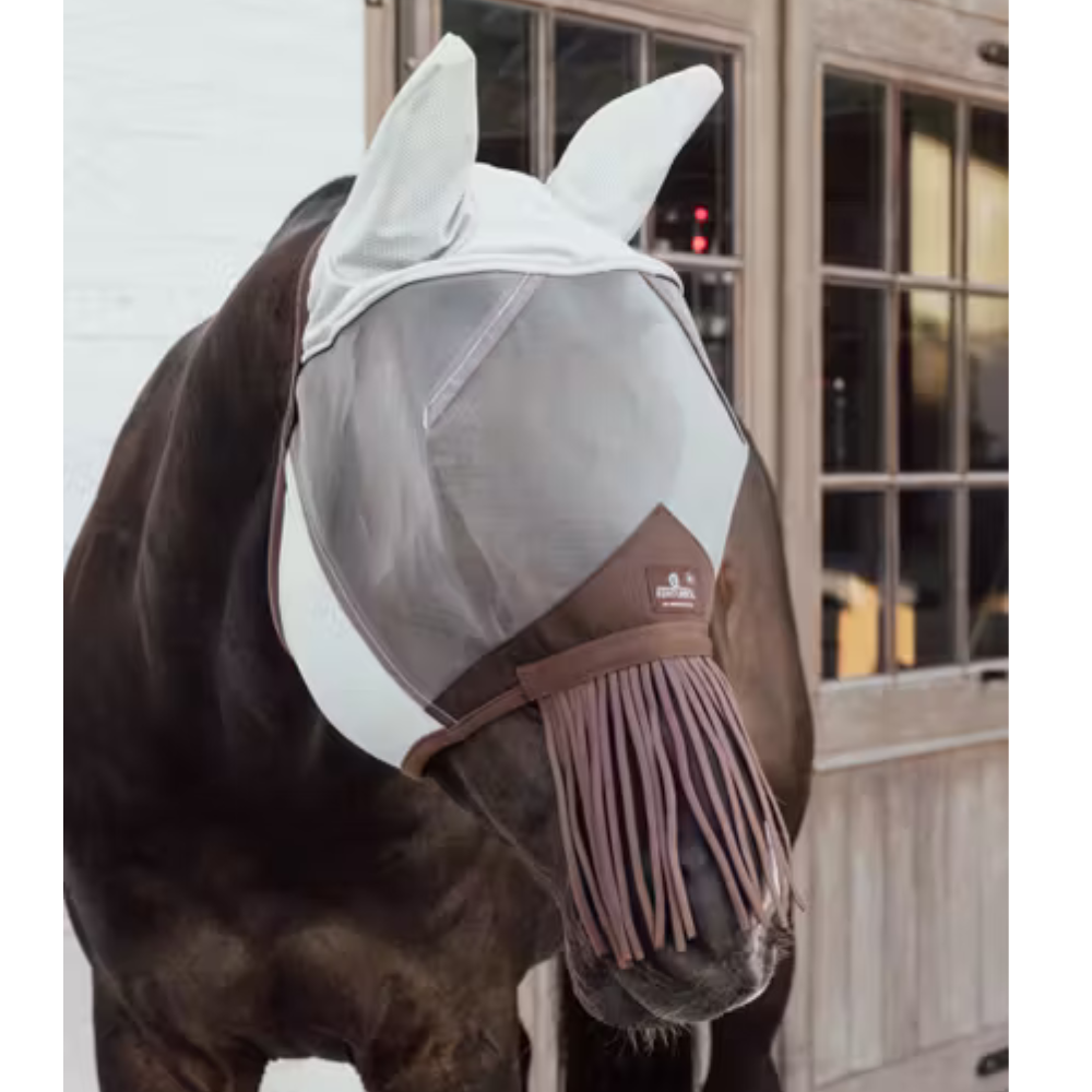 Kentucky Fliegenmaske Classic mit Ohren und Nasenfransen