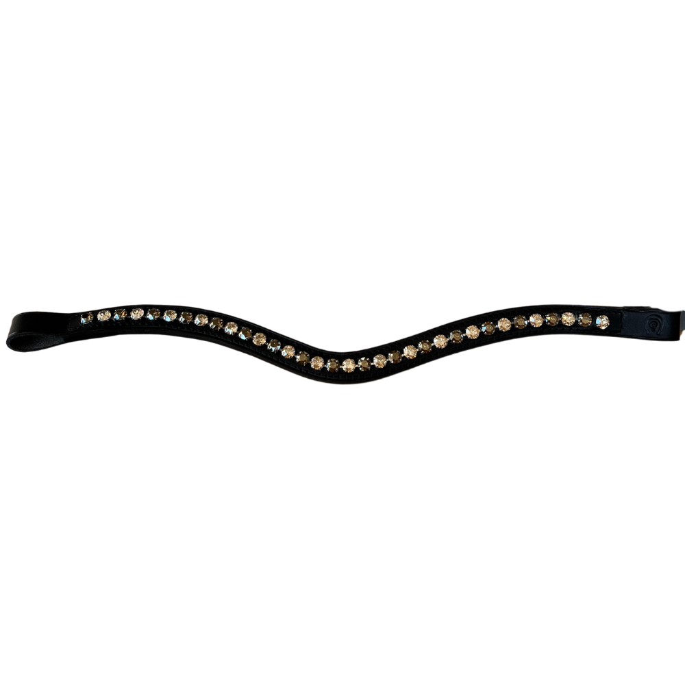 Otto Schumacher Stirnriemen Swarovski XL, zweifarbig (bronze shade/golden shadow)