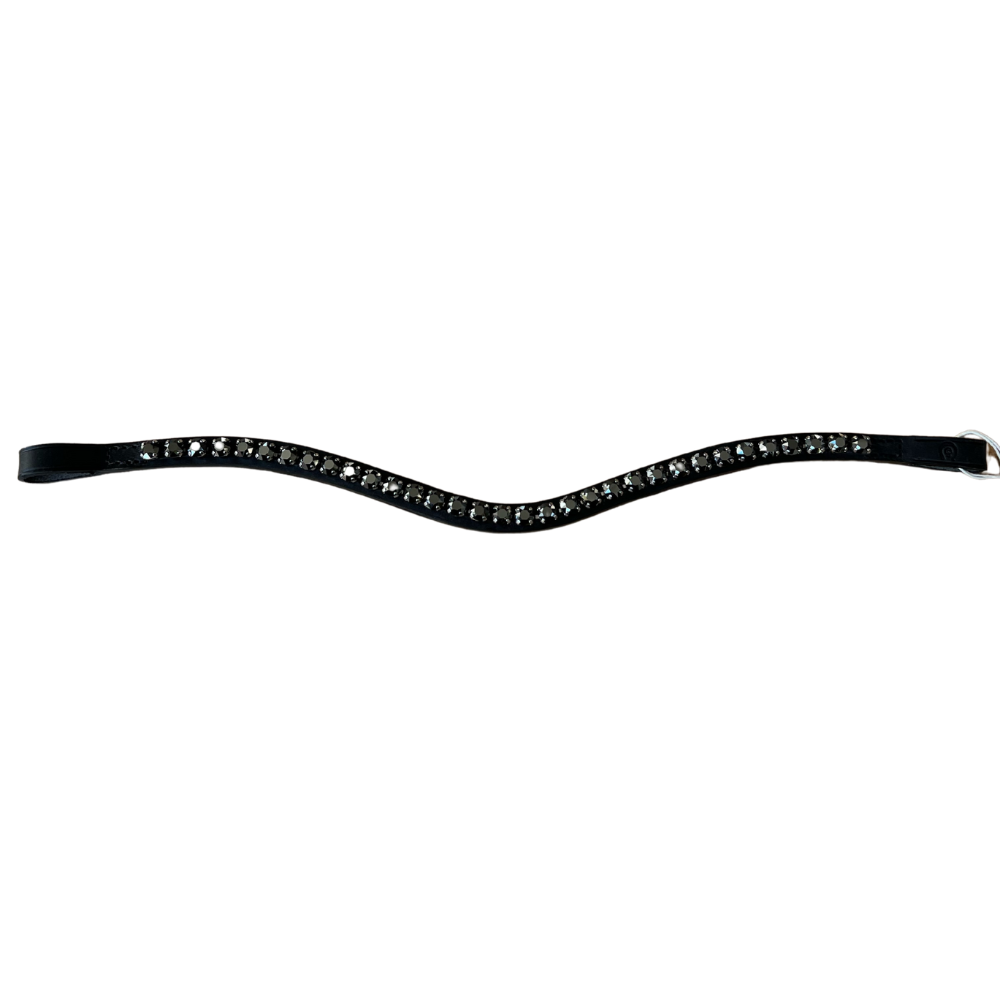 Otto Schumacher Stirnriemen Rivoli XS, einfarbig (jet hematite)