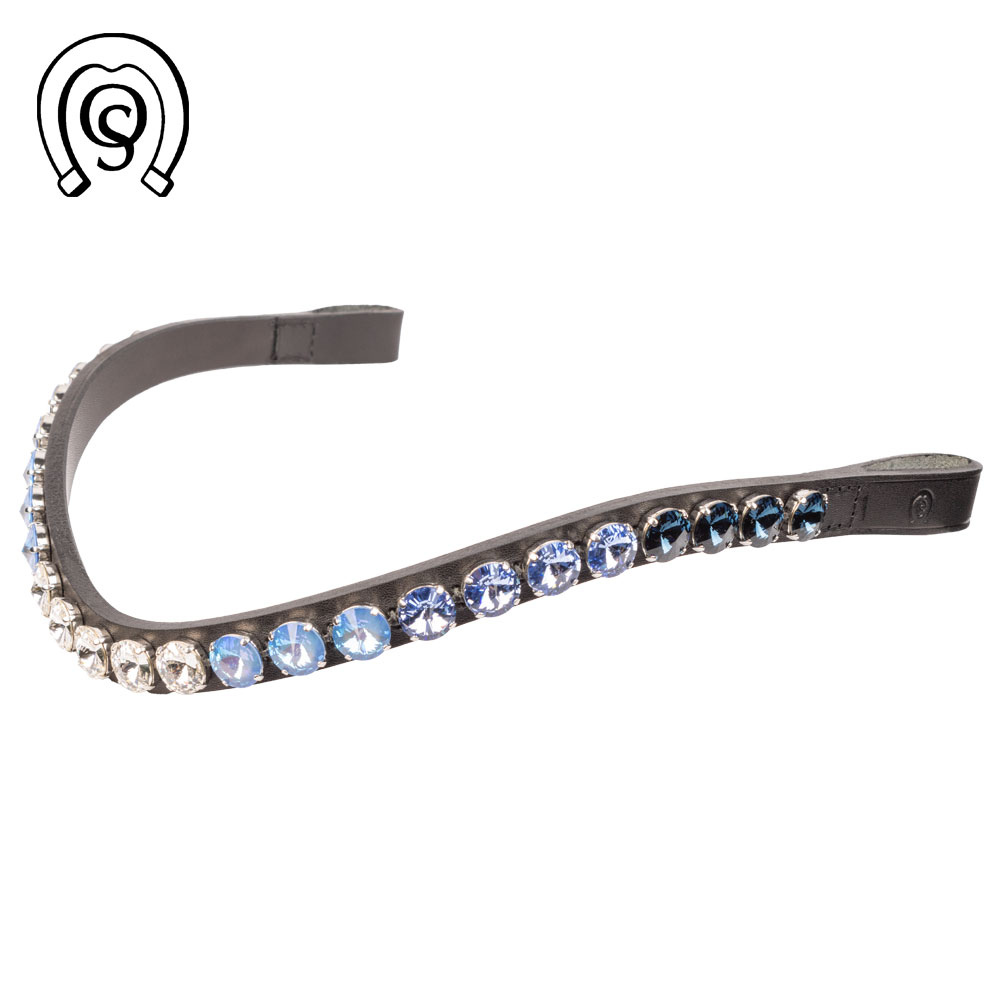 Otto Schumacher Stirnriemen Rivoli XL, Shading (blue/crystal)