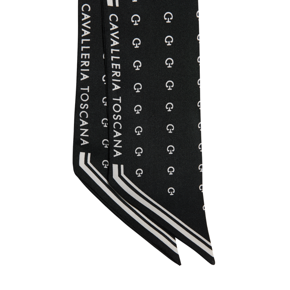 Cavalleria Toscana Jacquard Logo Silk Foulard, Seidenschal, Herbst/Winter 2025