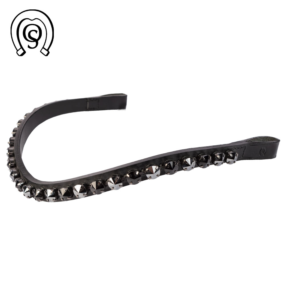 Otto Schumacher Stirnriemen Rivoli, zweifarbig (jet/jet hematite)