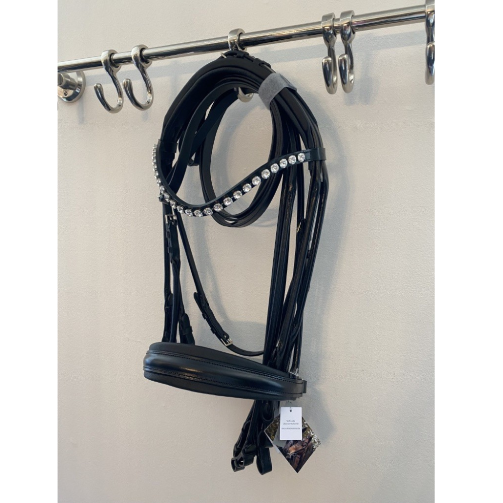 Otto Schumacher Kandare München "Feel Good" - Rivoli Crystal (schwarz gepolstert)