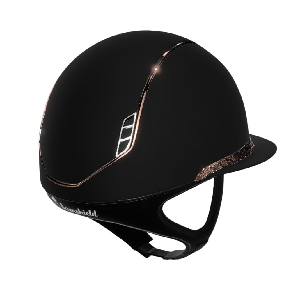 Samshield Reithelm Miss Shield 2.0 Shadowmatt Crystal Fabric Swarovski Rose Gold