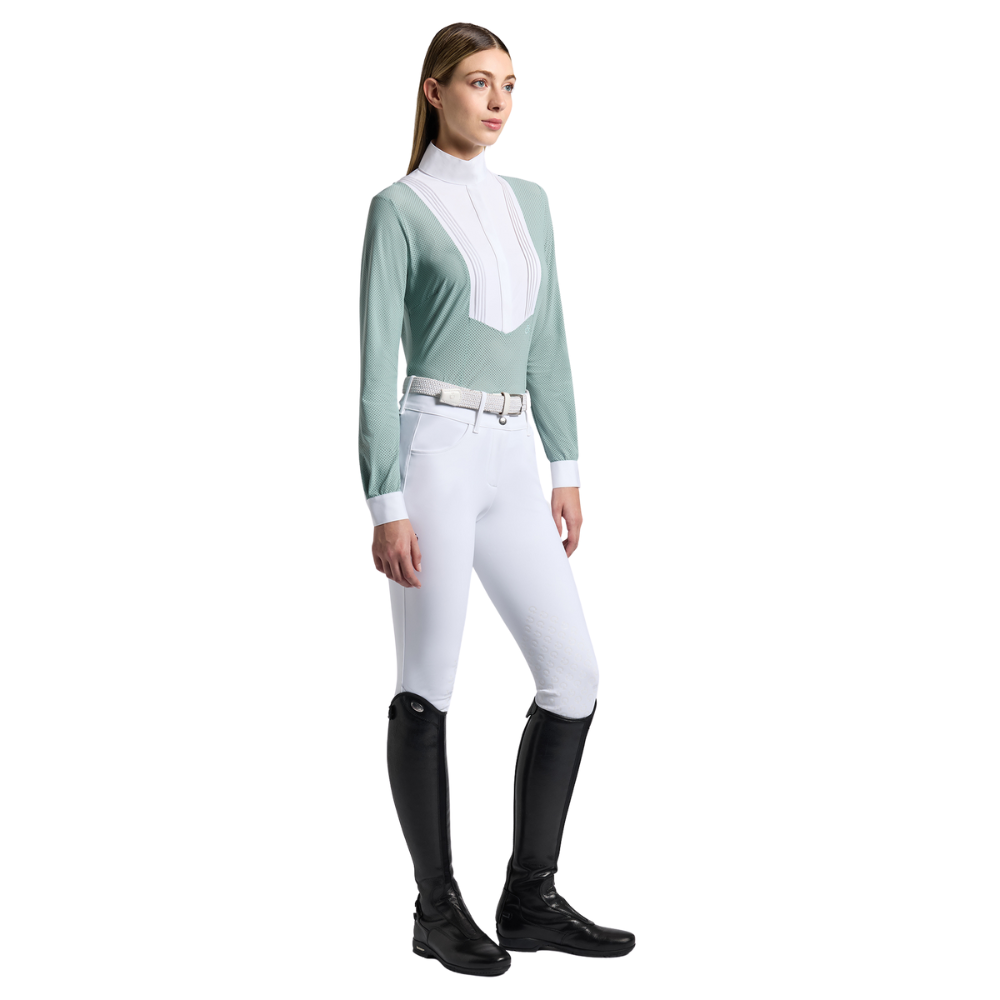 Cavalleria Toscana Damen American langarm Turniershirt, Frühjahr/Sommer 2025