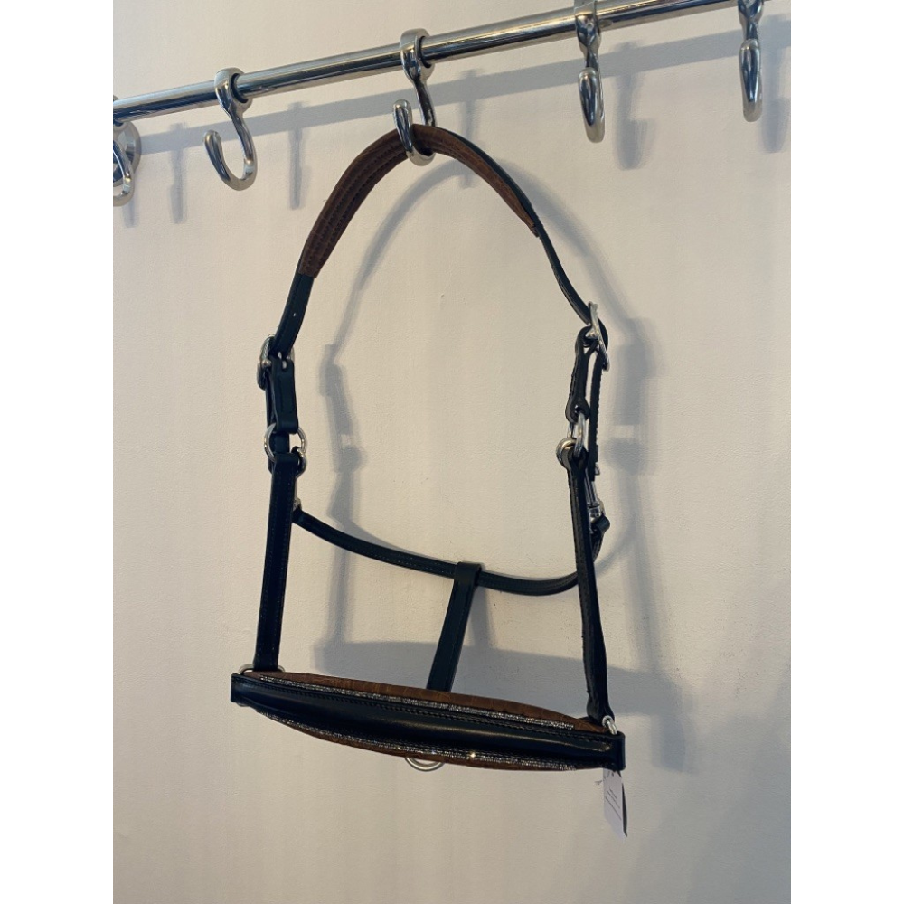 Otto Schumacher Lederhalfter Fineline schwarz - Croco Cognac Polsterung