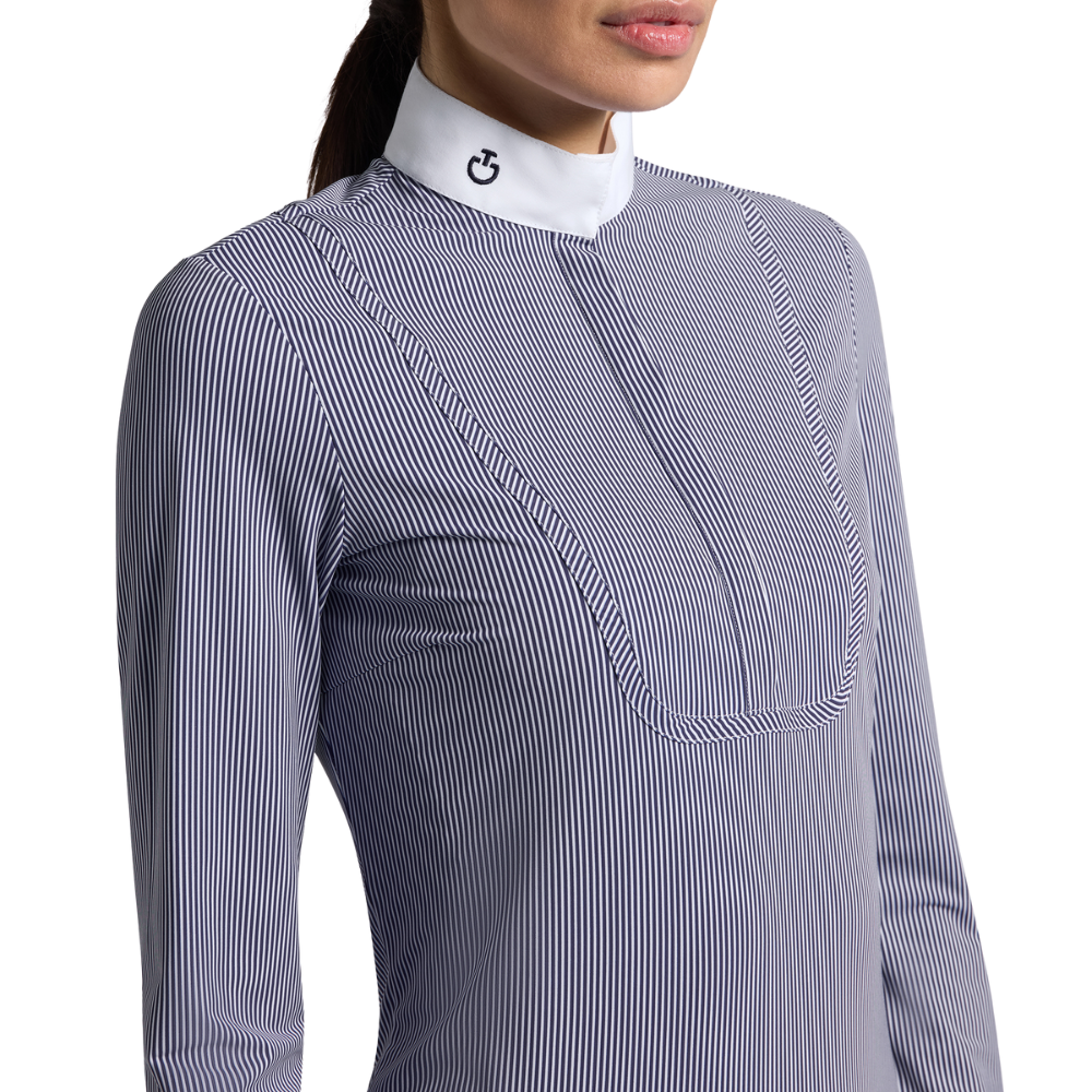 Cavalleria Toscana Damen Stripes Competition Shirt L/S, langarm, Herbst/Winter 2025