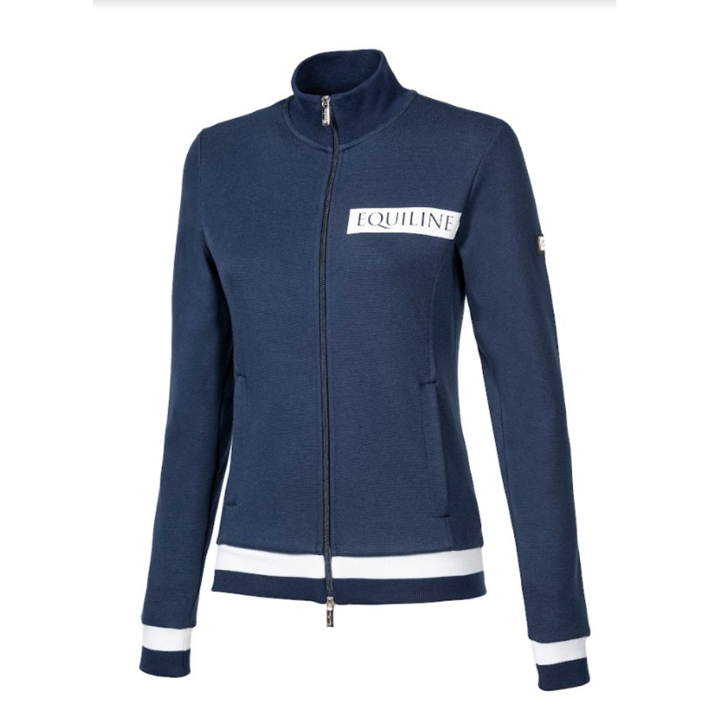 Veste de concours doublée polaire Équiline bleue marine