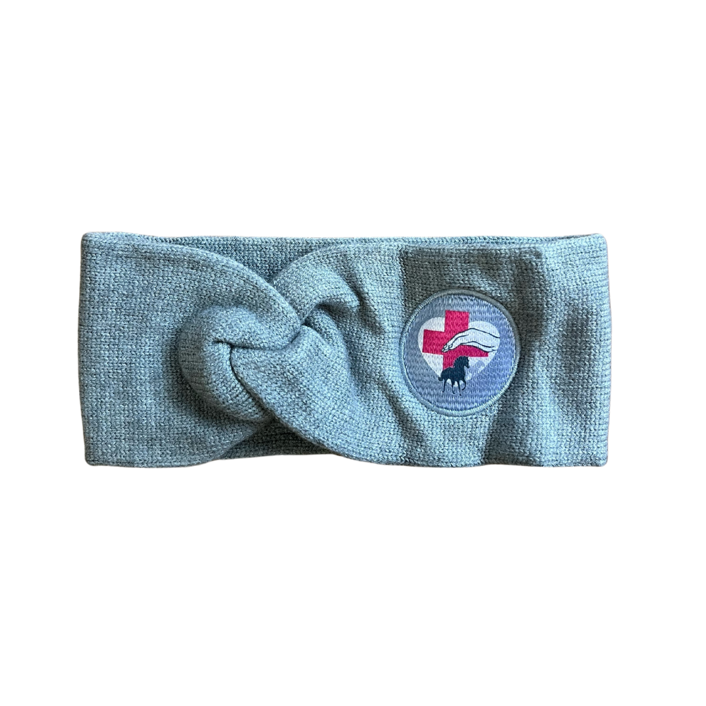 Care4animals Stirnband Logo grau