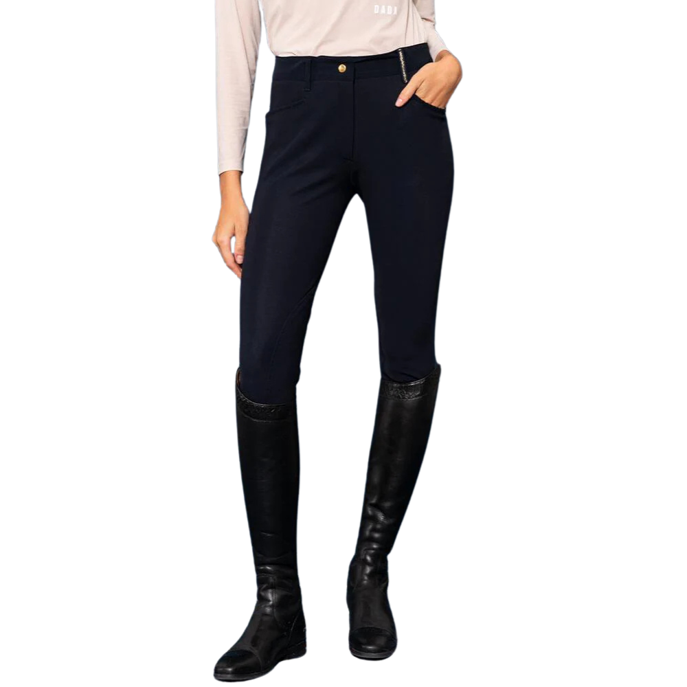 Dada Sport Giovani Winter-Damenreithose Kniebesatz