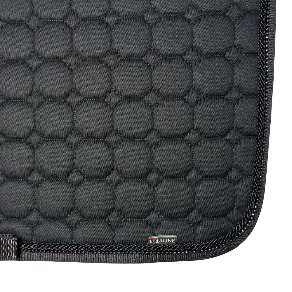 Equiline Octagon Springschabracke schwarz (breite schwarze Borde, dunkler Strass)