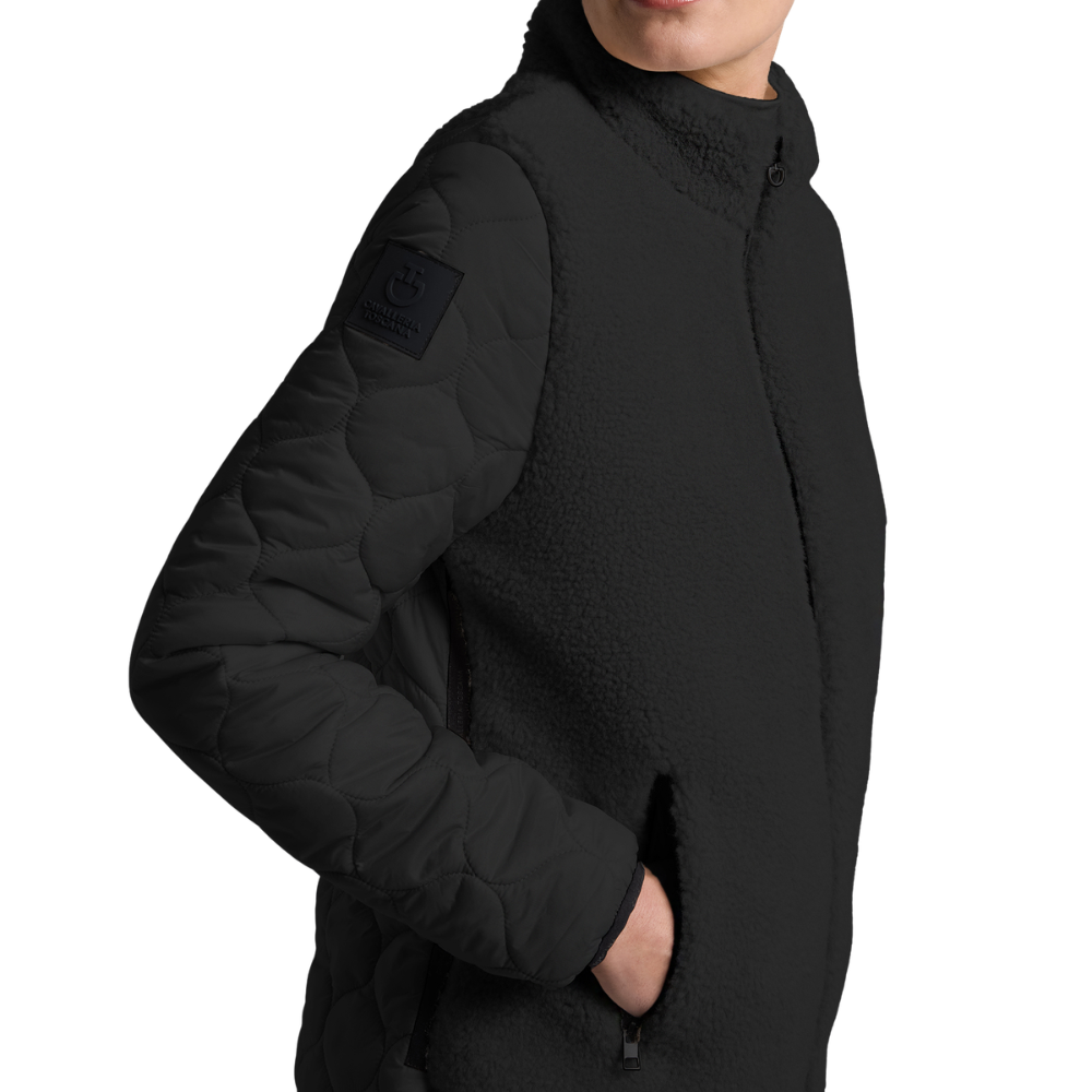 Cavalleria Toscana Teddy Bear Fleece + Nylon Zip Up Jacke, Damenjacke, Herbst/Winter 2026