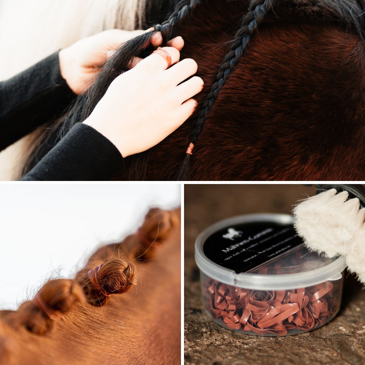 Animalon Mähnen- Einflechtgummis