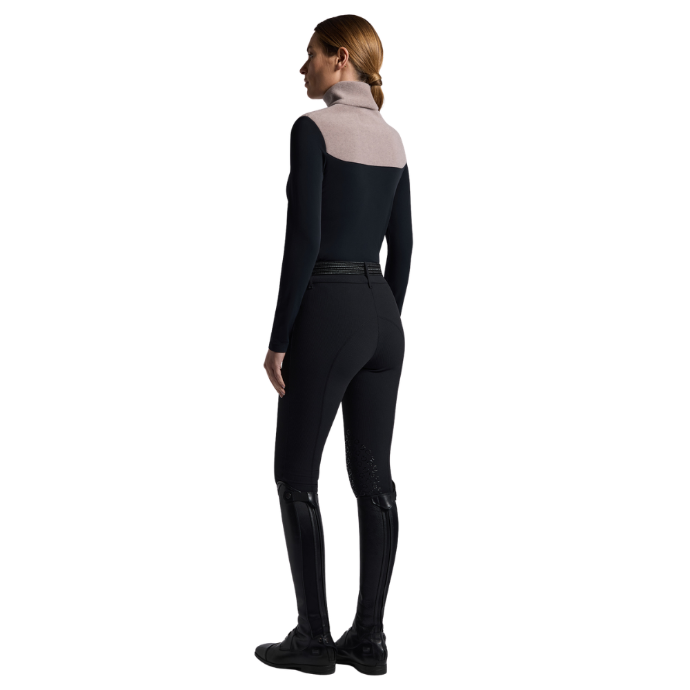 Cavalleria Toscana Damen L/S Warm Jersey w/Fleece Insert Training Polo, Herbst/Winter 2026
