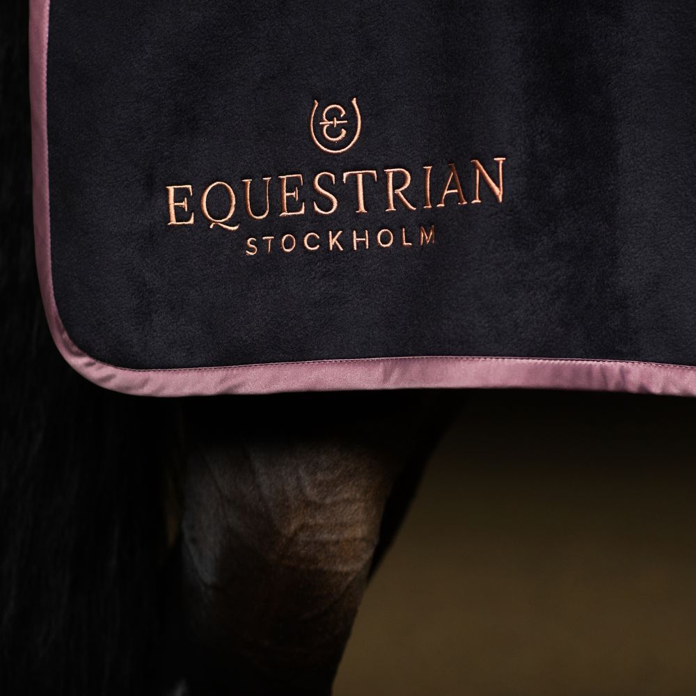 Equestrian Stockholm Quarter Blanket Black Blush