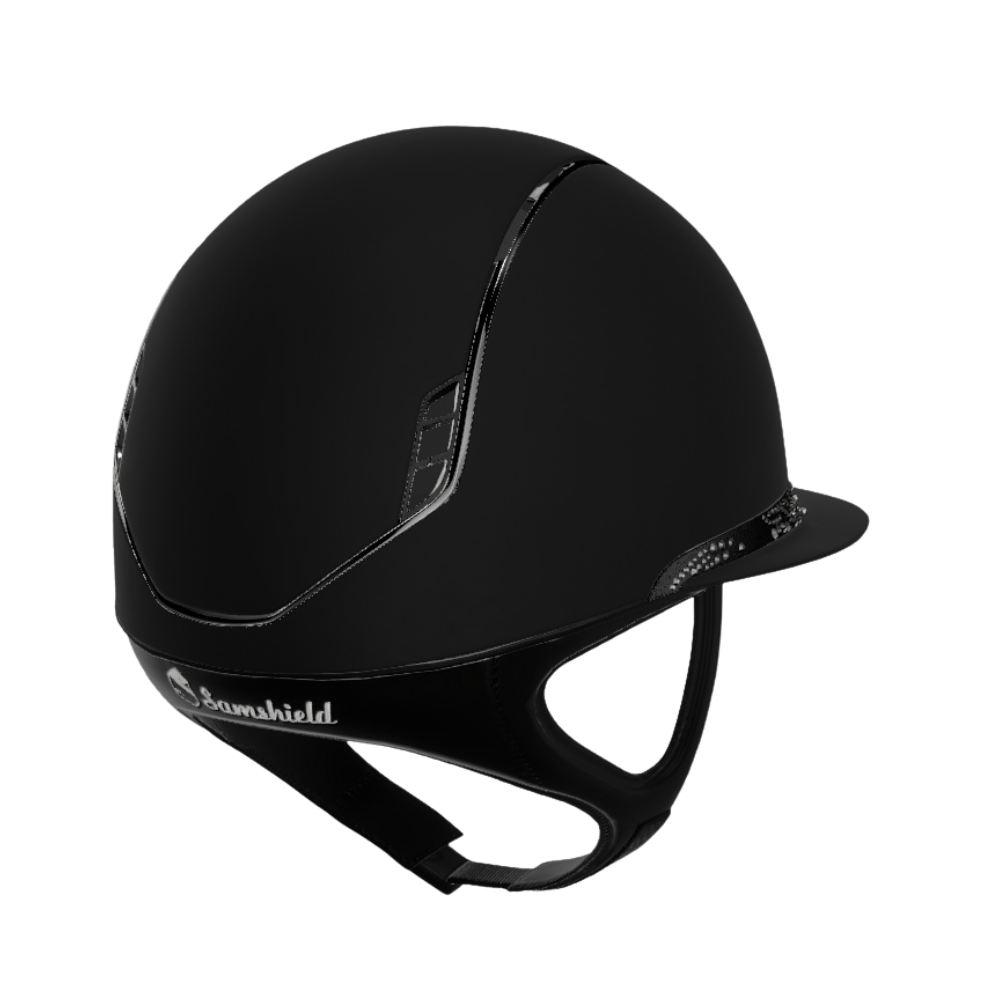 Samshield Reithelm Miss Shield 2.0 Shadowmatt Crystal Intarsia Crystal Fabric schwarz
