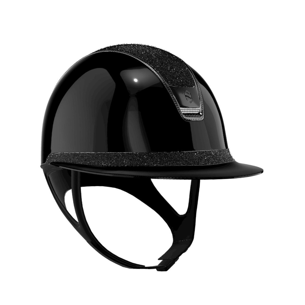 Samshield Reithelm Miss Shield 2.0 Shadowglossy schwarz Crystal Fabric +300 swarovski jet black