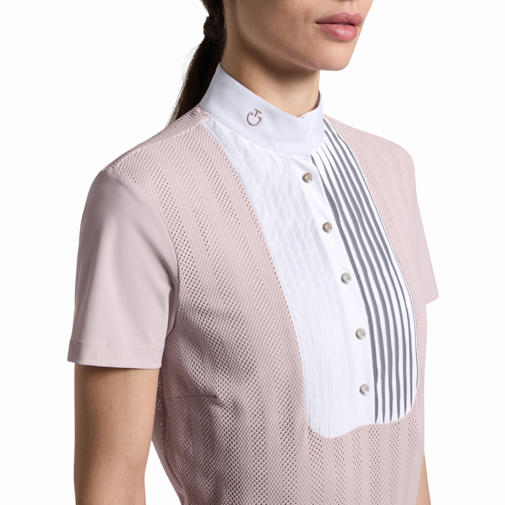 Cavalleria Toscana Damen Turniershirt S/S Jacquard Jersey, Frühjahr/Sommer 2026