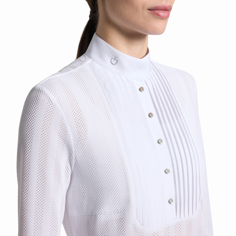 Cavalleria Toscana Damen Turniershirt L/S Jaquard Jersey langarm, Frühjahr/Sommer 2026