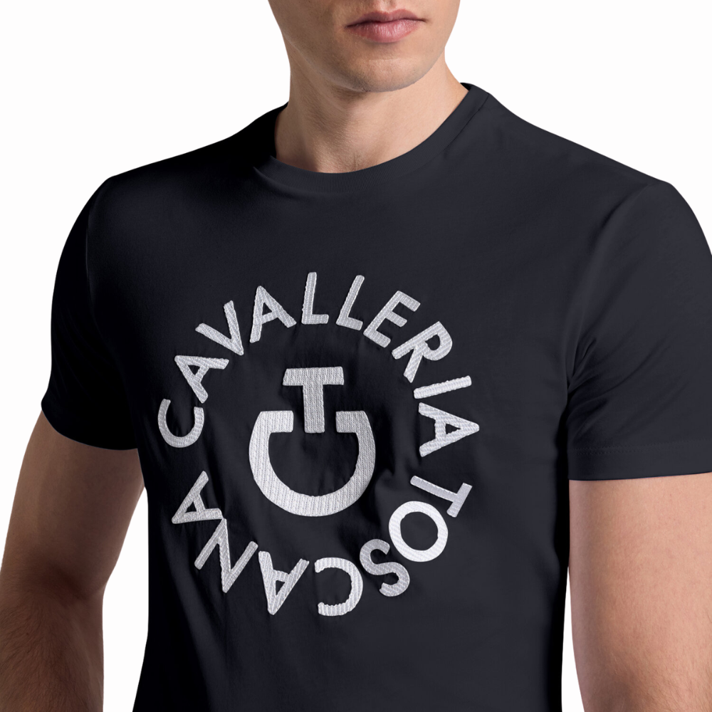 Cavalleria Toscana Herren Cotton Embroidery Logo T-Shirt, Frühjahr/Sommer 2026