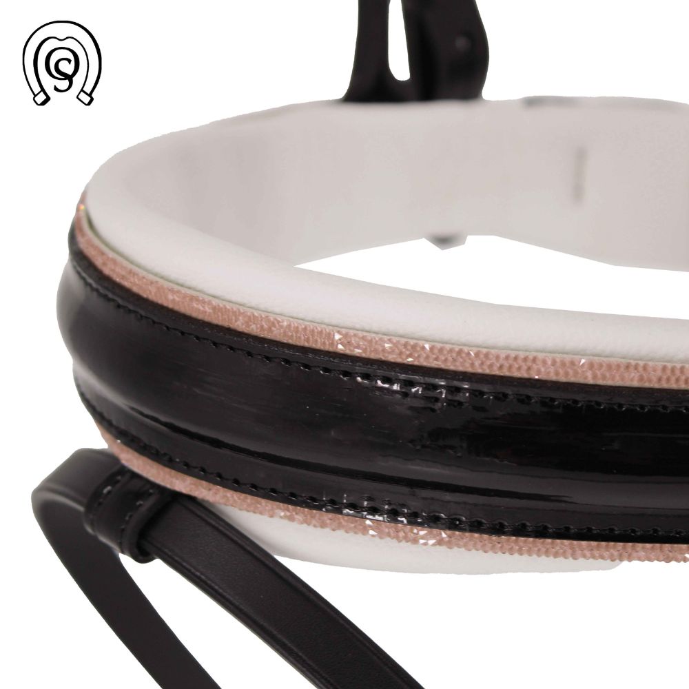 Otto Schumacher Trense München "Feel Good" - Zierkeder fineline rose gold hell (Lack)