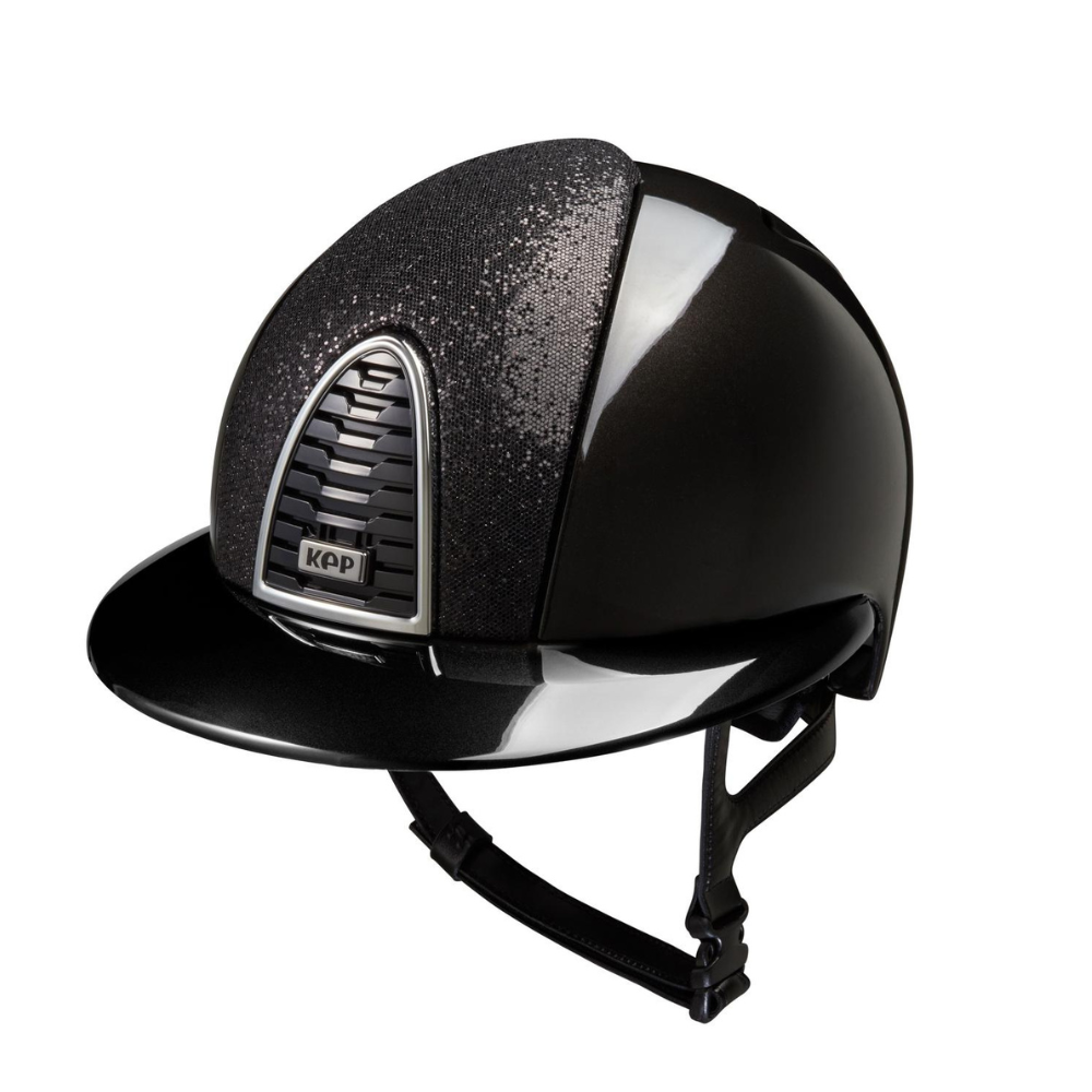KEP Reithelm Cromo 2.0 Shine Inserto Glitter schwarz, Polo-Visier