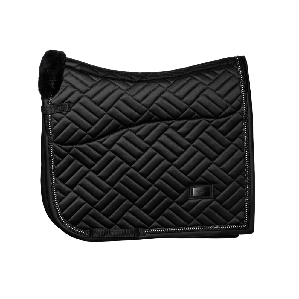 Equestrian Stockholm Dressurschabracke Vegan Fur Crystal Black