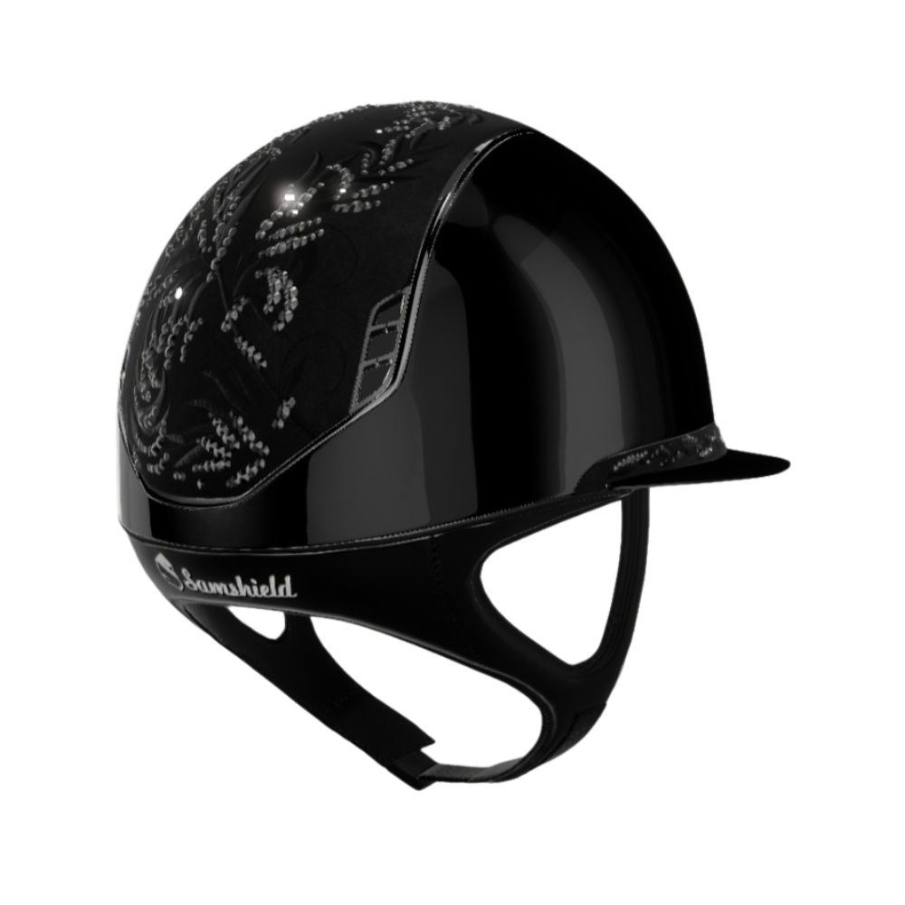 Samshield Reithelm Miss Shield 2.0 Shadowglossy Flower Swarovski (black)