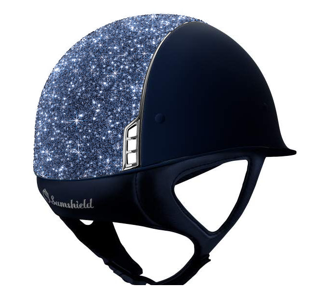 Samshield Reithelm Shadowmatt Crystal Fine Medley Swarvoski blau