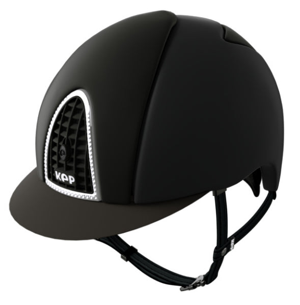 KEP Reithelm Cromo Textile Black Swarovski