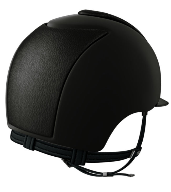 KEP Reithelm Cromo Textile Leder schwarz