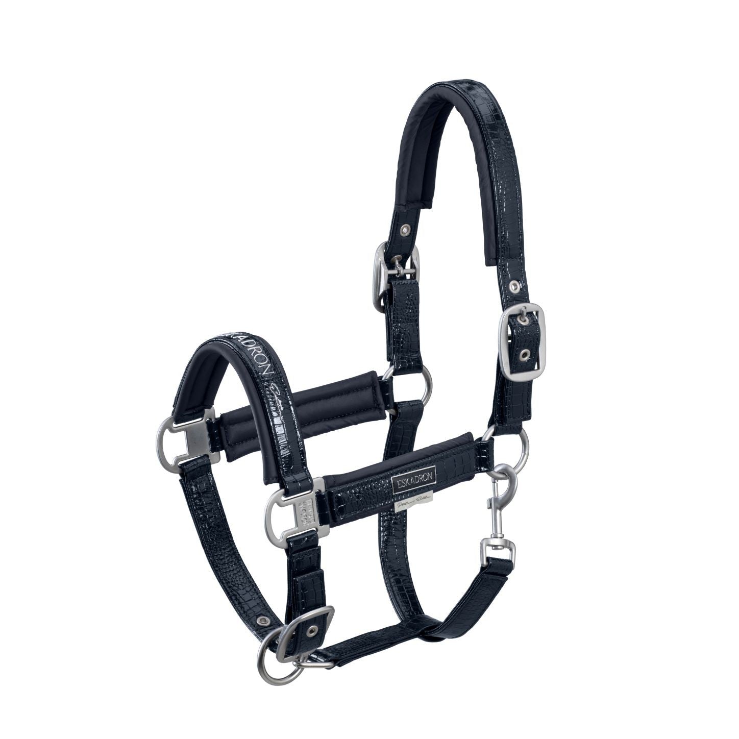 Eskadron Halfter Doublepin Croco Platinum 22
