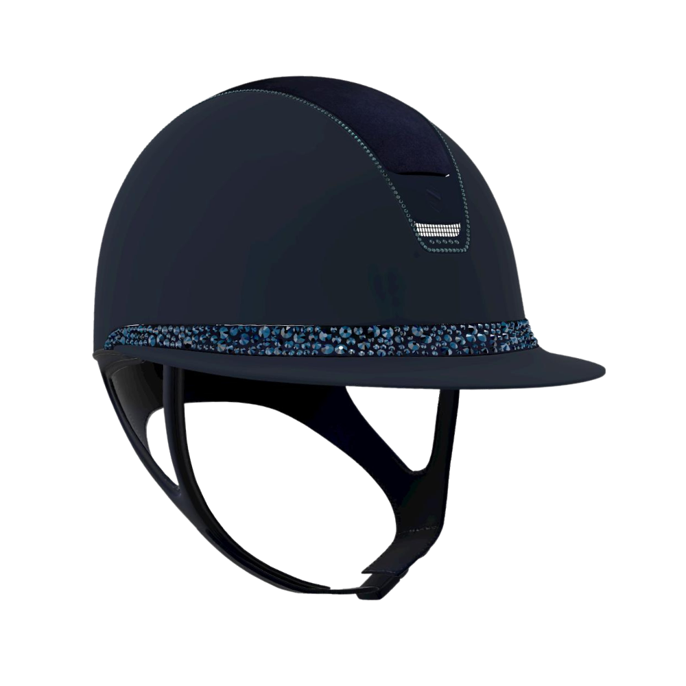 Samshield Reithelm Miss Shield 2.0 Shadowmatt Glacier blue +300 Swarovski (Metal blue)