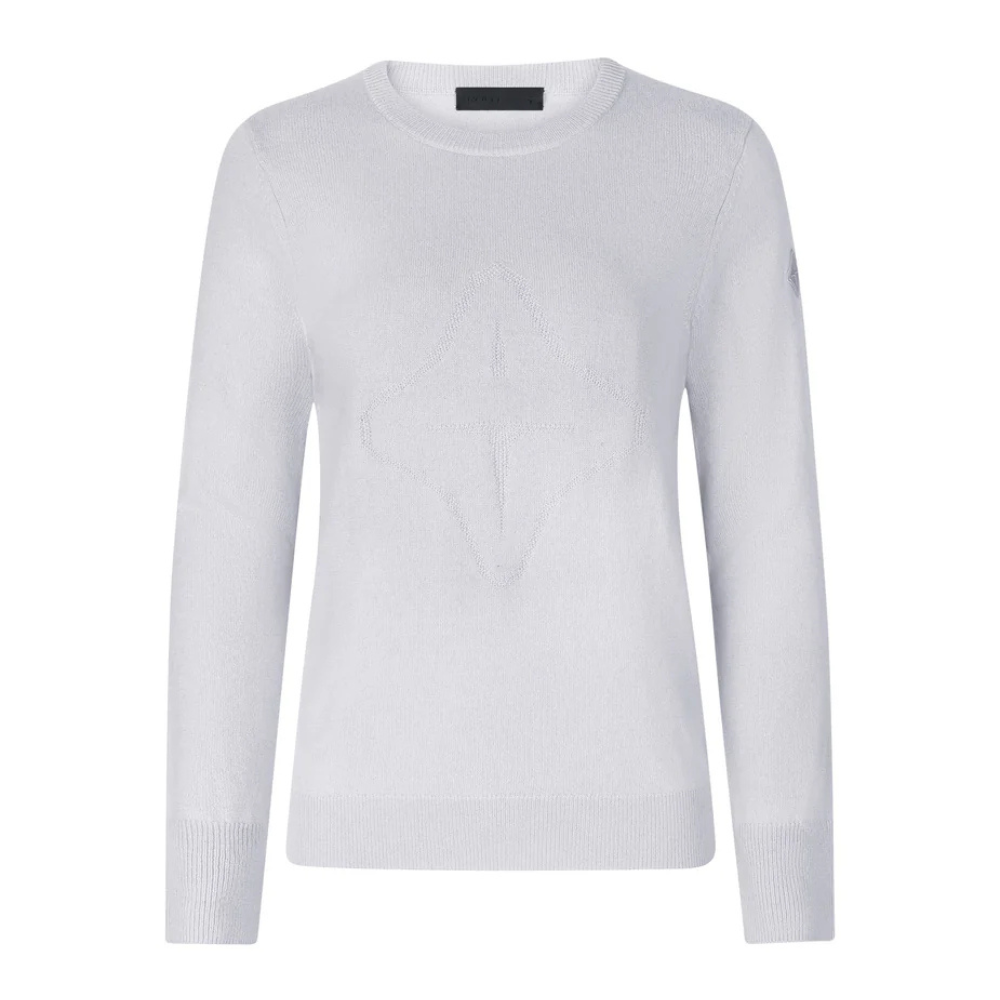 Trolle Company Damen Fine Cashmere Faded Logo Crew Sweater, AW25