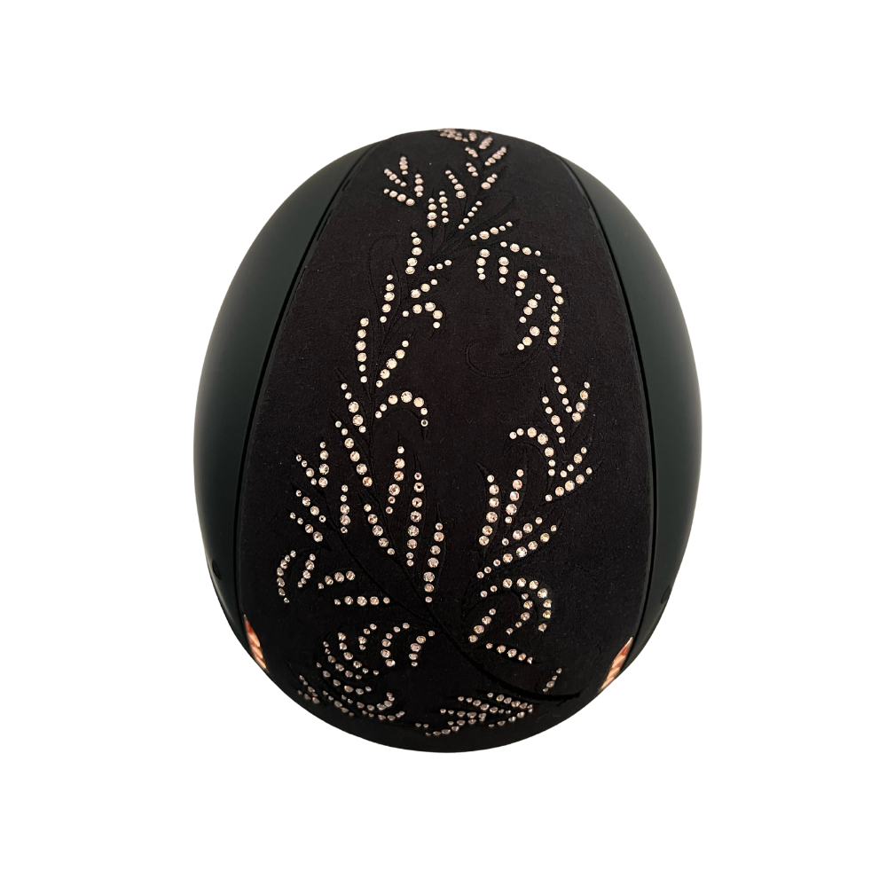 Samshield Reithelm Miss Shield Shadowmatt Flower Swarovski Vintage Rose schwarz