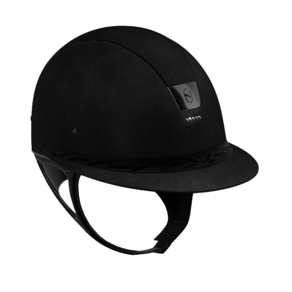 Samshield Reithelm Miss Shield Alcantara black Flower Embroidery