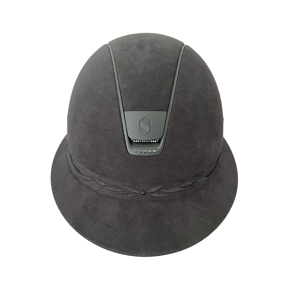 Samshield Reithelm Miss Shield Alcantara black Flower Embroidery