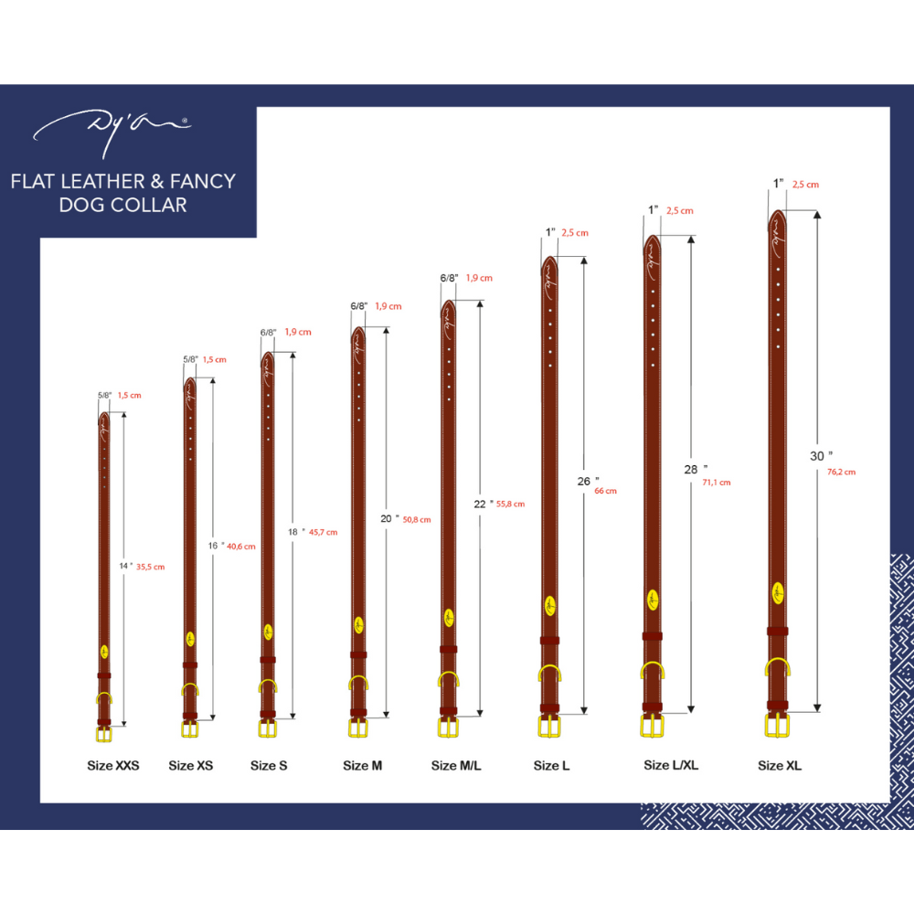 Dy'on Hundehalsband aus Glattleder
