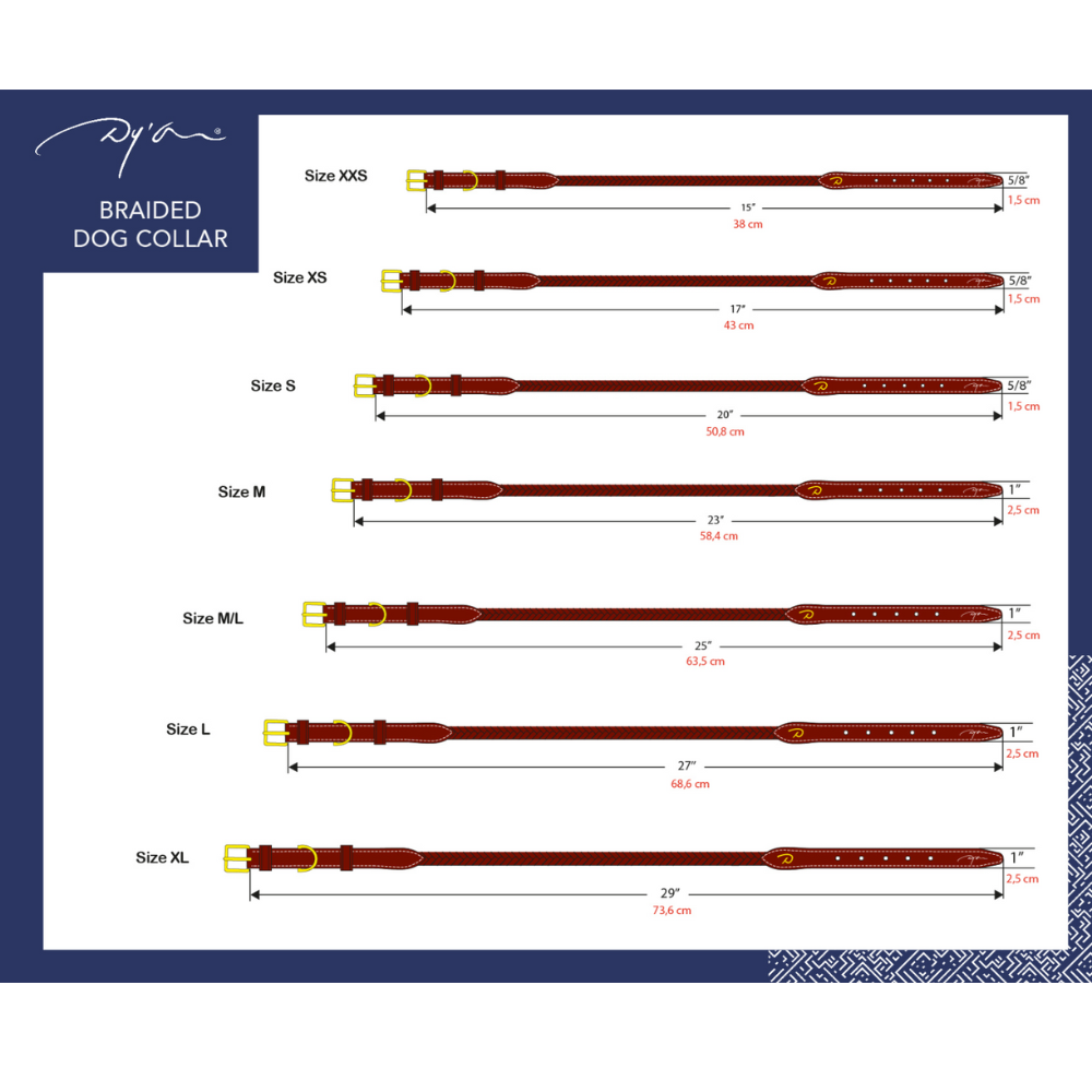 Dy'on geflochtenes Hundehalsband